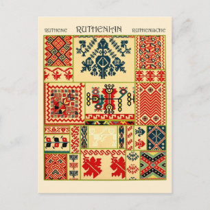 Ruthenian Motifs Postcard