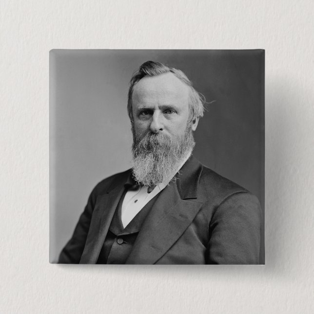 Rutherford B. Hayes 15 Cm Square Badge (Front)