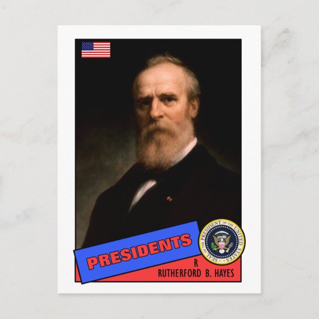 Rutherford B. Hayes Baseball Card (Front)