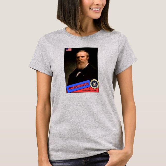 Rutherford B. Hayes Baseball Card T-Shirt (Front)