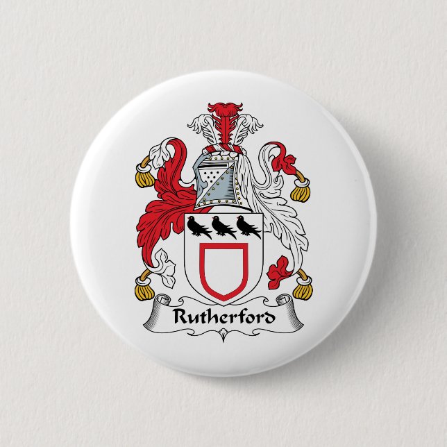 Rutherford Family Crest 6 Cm Round Badge (Front)