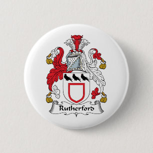 Rutherford Family Crest 6 Cm Round Badge