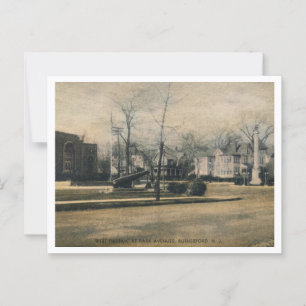 Rutherford NJ, Street Corner, Cannon, 1910s View Postcard