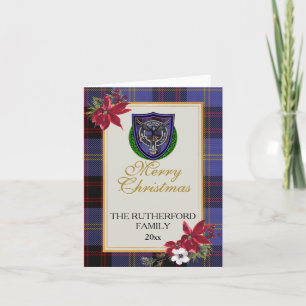 Rutherford Scottish Clan Tartan & Crest Card