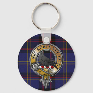 Rutherford Tartan & Badge Key Ring