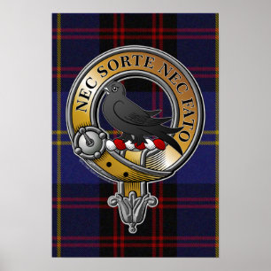 Rutherford Tartan & Badge Poster