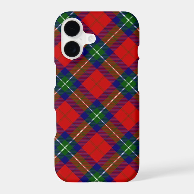 Ruthven tartan red green blue plaid iPhone case (Back)