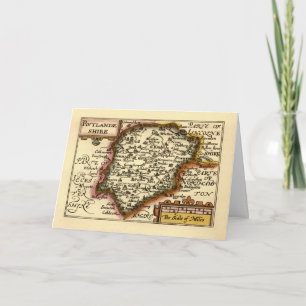Rutland (Rutlandshire) County England Historic Map Card