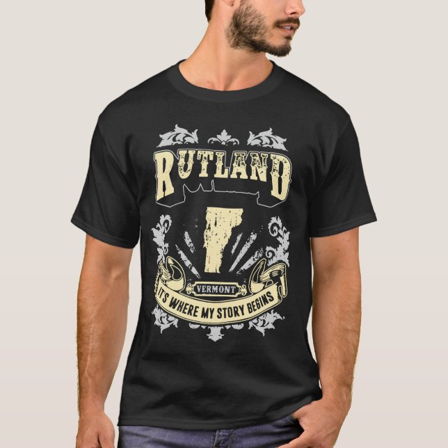Rutland Vermont It is where my story begins 70s fr T-Shirt (Front)