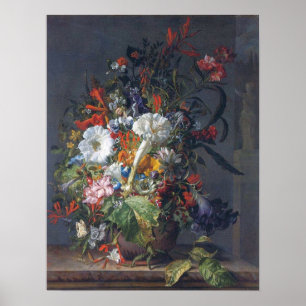 Ruysch - Peas, Lilies Peonies, Hyacinths Passion, Poster