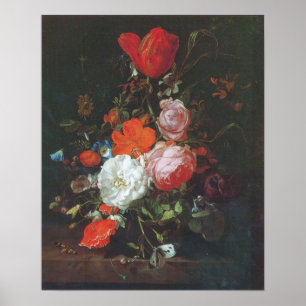 Ruysch - Vase With Flowers Poster