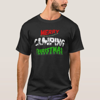 RV and Tent Camping Lovers Merry Christmas Lights  T-Shirt