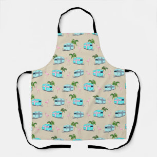 RV Beach Camping with Flamingos Apron