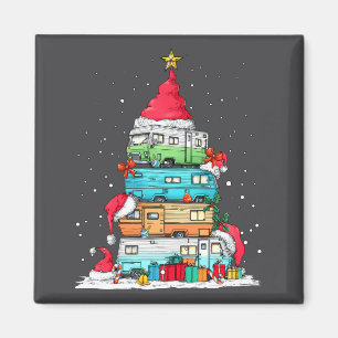 Rv Camng Camper Travel Vacation Christmas Tree Xma Magnet