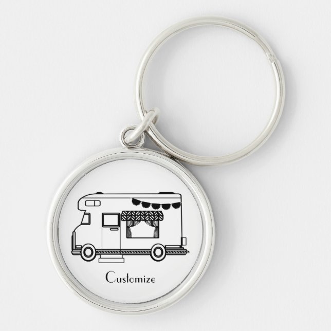 RV Camper Caravan Thunder_Cove Key Ring (Front)