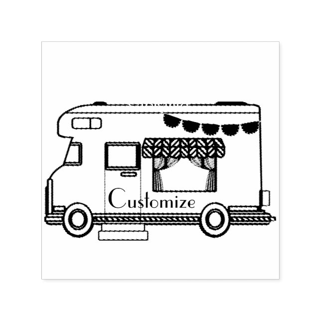 RV Camper Caravan Thunder_Cove  Self-inking Stamp (Design)