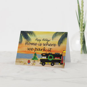 RV camper Christmas cards from my art