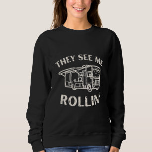 RV Camper Van Motorhome Caravan  Camping Campervan Sweatshirt