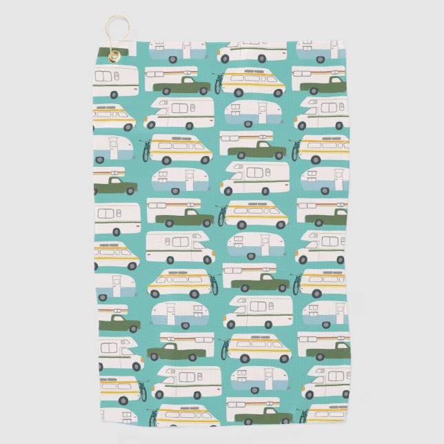 RV Campervan vanlife Motorhome Trailer CUSTOMIZE Golf Towel (Front)