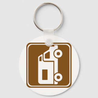 RV Campground Highway Sign Key Ring
