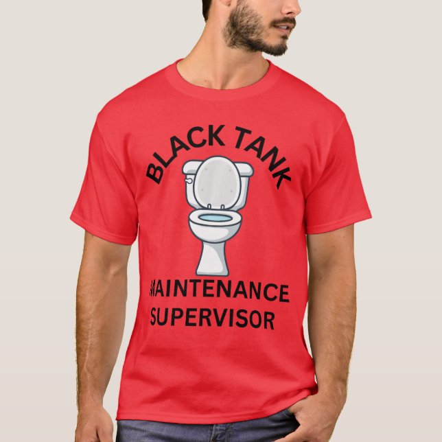 RV Camping Black Tank Maintenance Dad Tee Long Sle (Front)