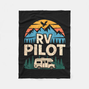 Rv camping camper road trip rv pilot adventure fleece blanket
