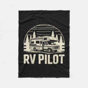 Rv camping camper rv pilot road trip adventure fleece blanket
