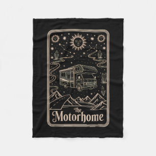 Rv camping camper the motorhome moon mountain fleece blanket