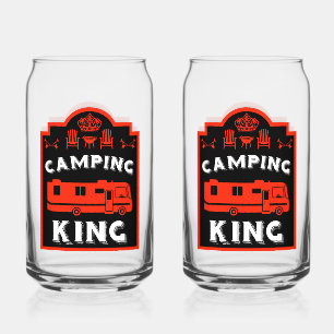 RV Camping King USA Can Glass