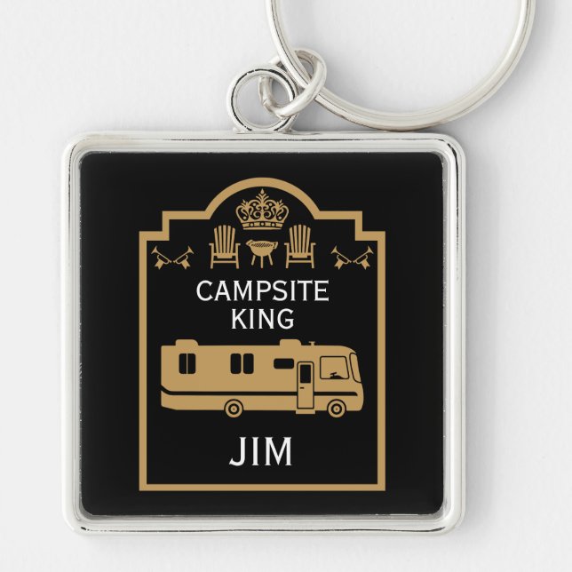 RV Camping King USA Key Ring (Front)