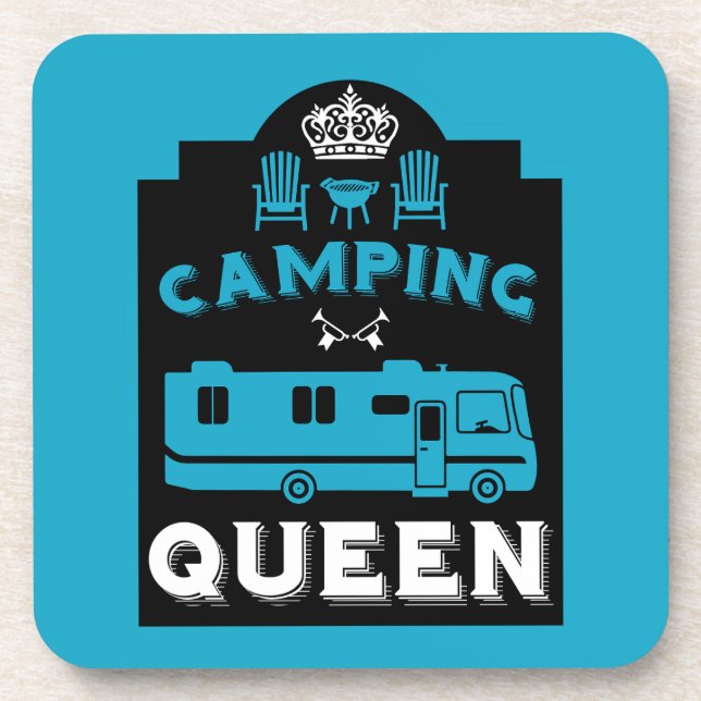 RV Camping Queen USA Coaster (Front)