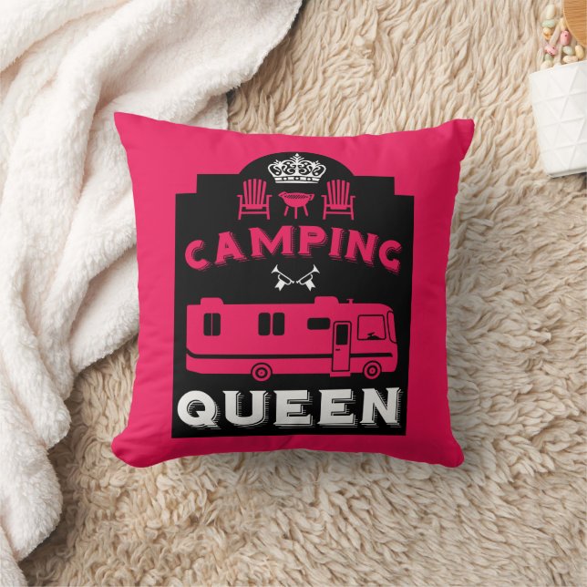 RV Camping Queen USA Cushion (Blanket)