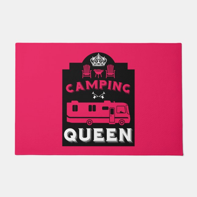 RV Camping Queen USA Doormat (Front)