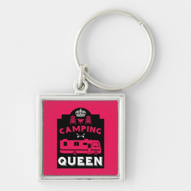 RV Camping Queen USA Key Ring (Front)