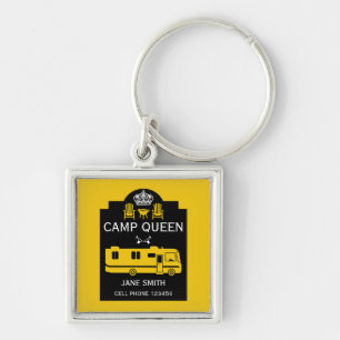 RV Camping Queen USA Key Ring