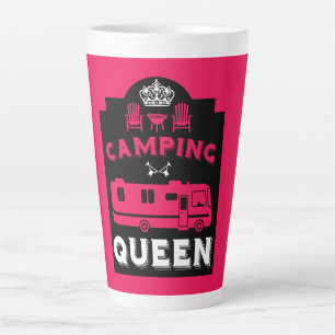RV Camping Queen USA Latte Mug