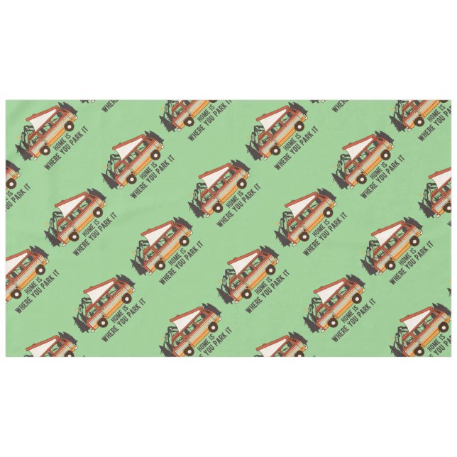 RV Camping Tent Trailer Home Is Where You Park It Tablecloth (Front (Horizontal))