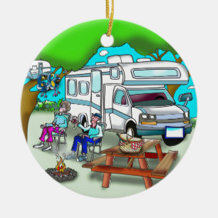 RV Cartoon 9475 Ceramic Tree Decoration
