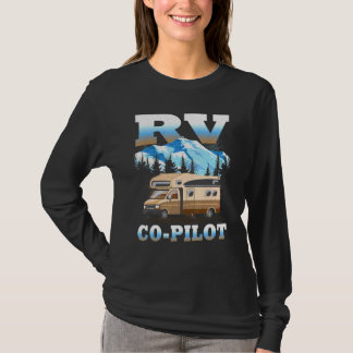Rv Co Pilot Motorhome Camping Travel Vacation Coup T-Shirt