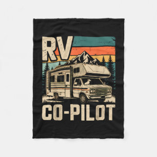 Rv co pilot rv camping camper sunset scenic fleece blanket