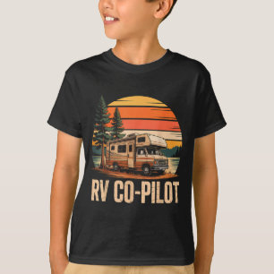 Rv co pilot rv camping camper sunset scenic T-Shirt