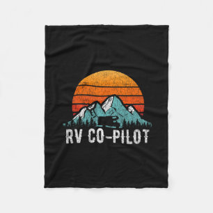 Rv Co-pilot Shirt Motorhome Travel Vacation Gift Fleece Blanket