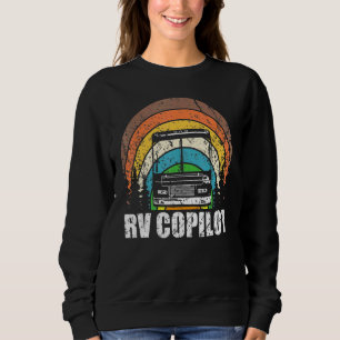 Rv Copilot Vintage Motorhome Sunset Sweatshirt