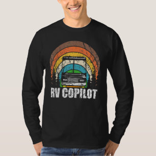 Rv Copilot Vintage Motorhome Sunset T-Shirt