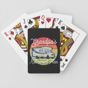 RV Grandpa's Retirement Plan - Camping Gift T-Shir Playing Cards