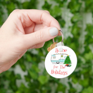 RV Home For The Holidays Key Ring