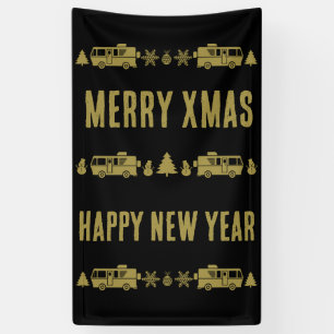 RV Motorhome Christmas Decor Banner