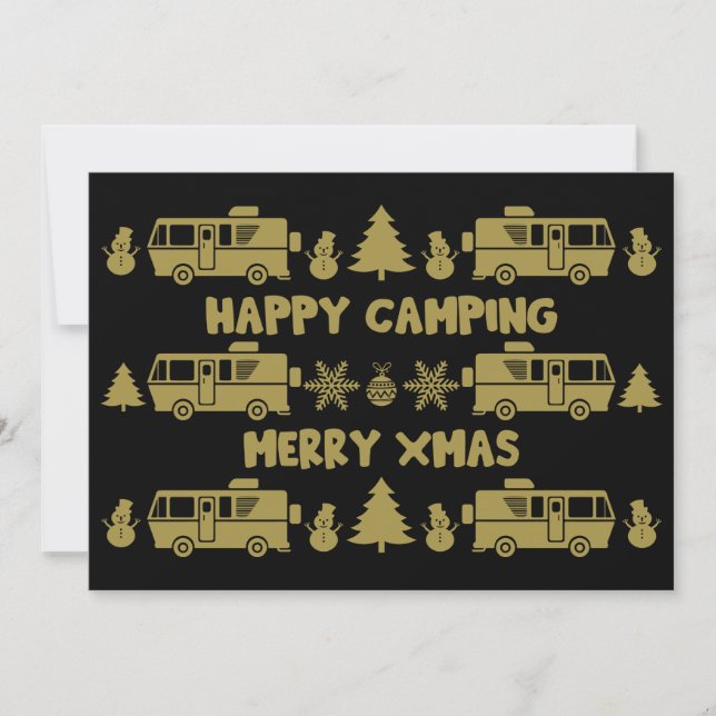 RV Motorhome Christmas Decor Holiday Card (Front)
