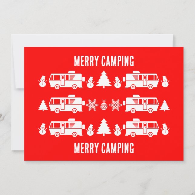RV Motorhome Christmas Decor Holiday Card (Front)