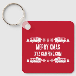 RV Motorhome Christmas Decor Key Ring